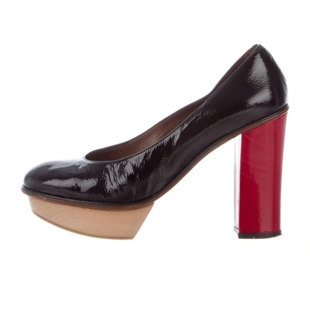 Marni platform patent pumps